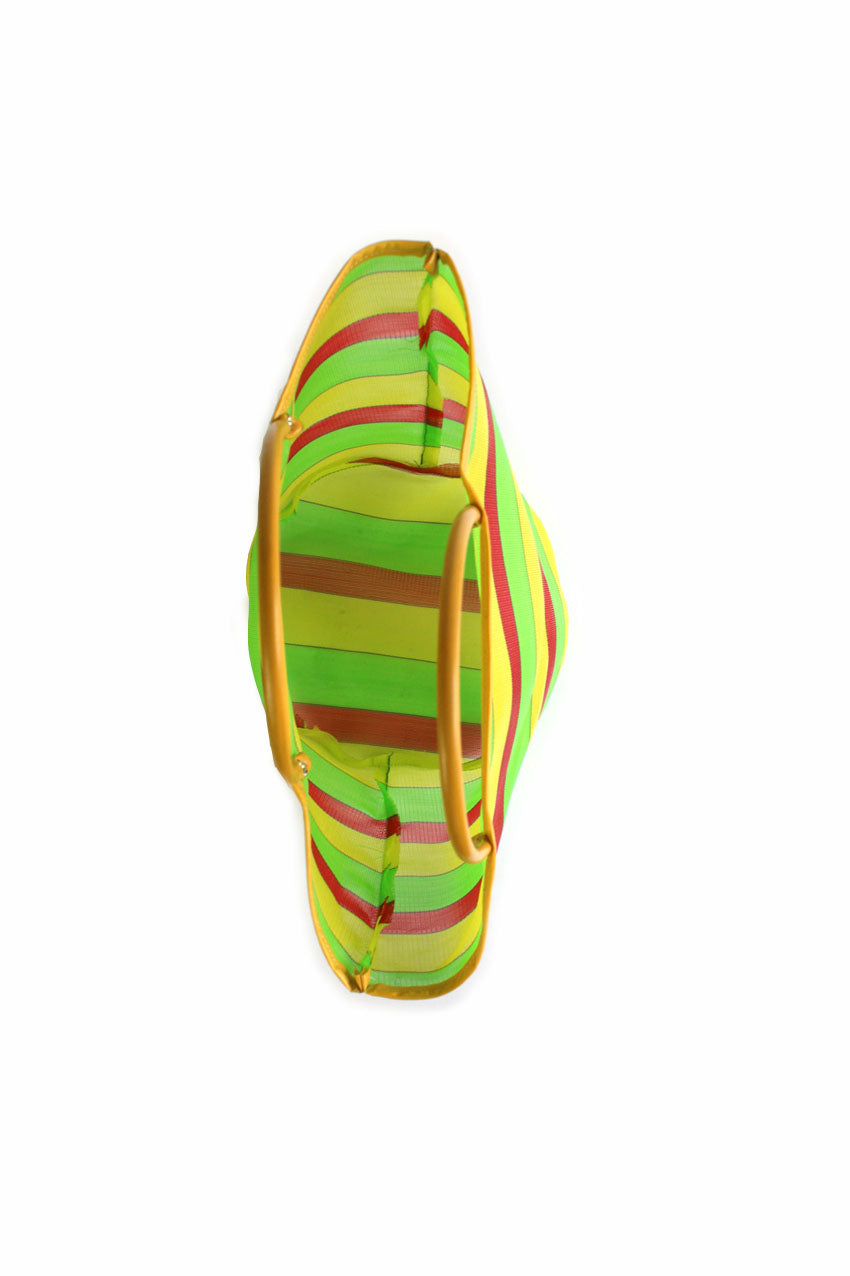 Gestreifte Markttasche in Gelbtönen