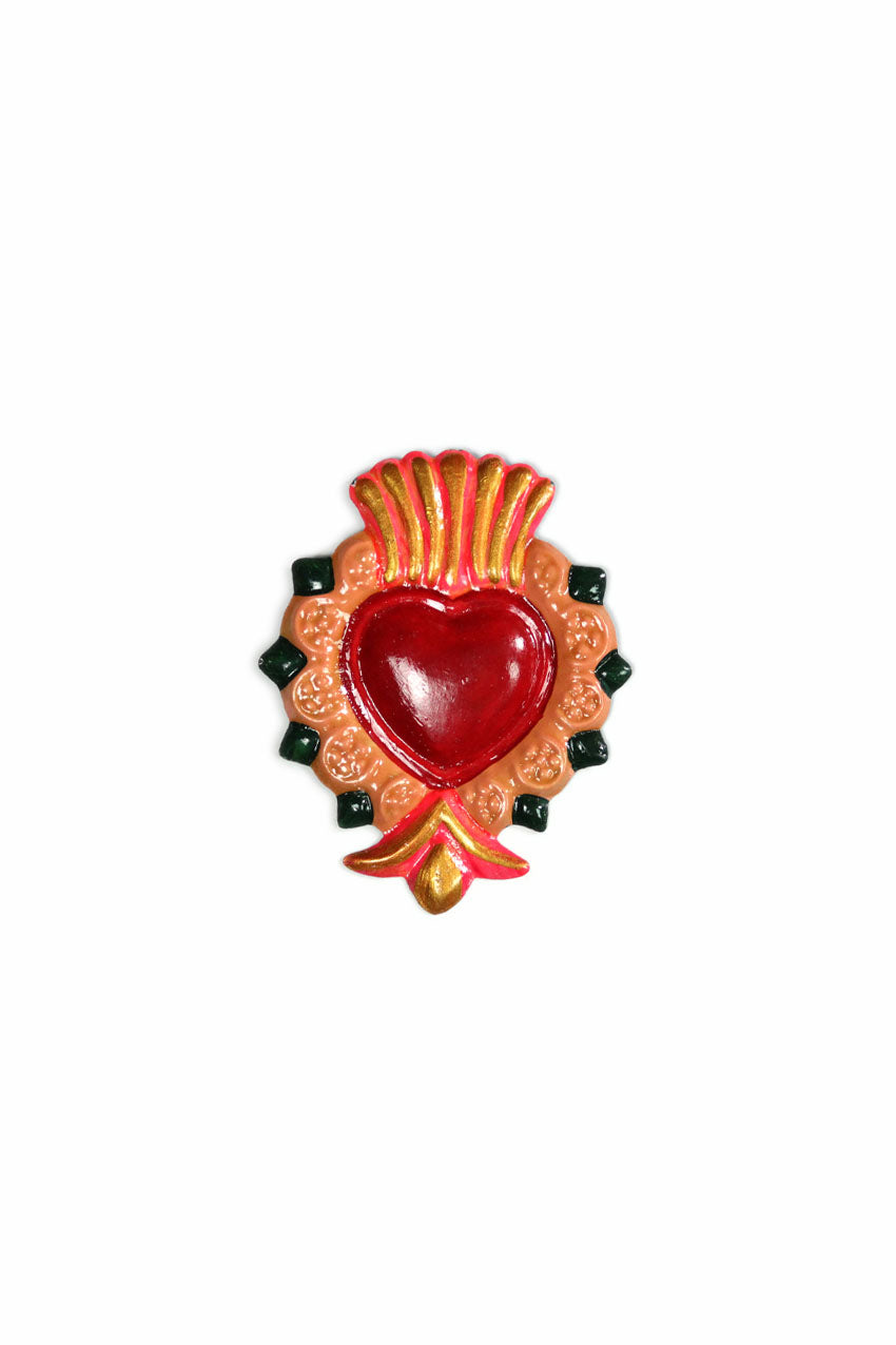 Imán corazón con puntas #17