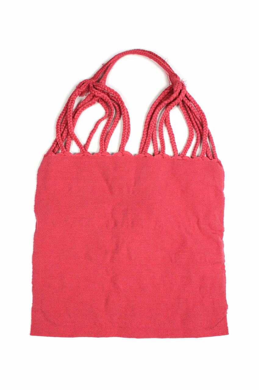 Bolsa telar bordada rosa