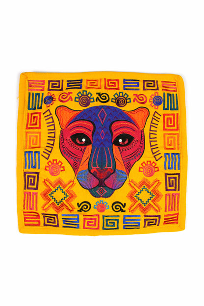Cojín jaguar amarillo