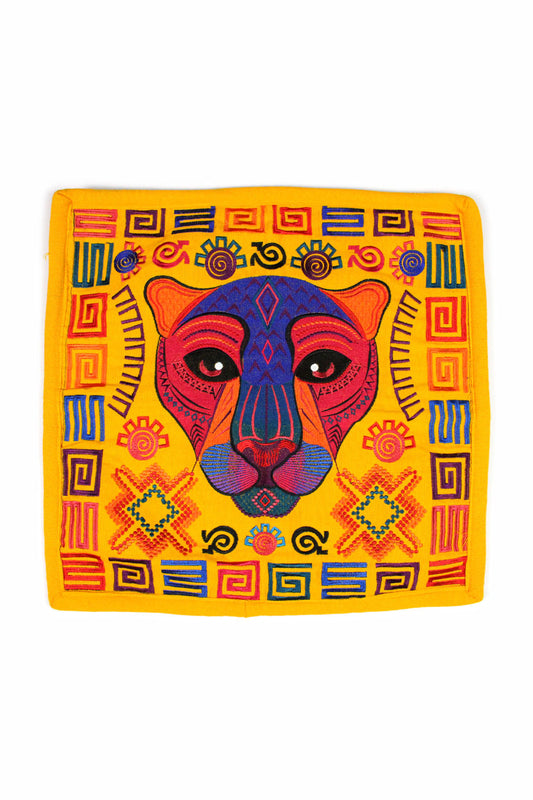 Cojín jaguar amarillo