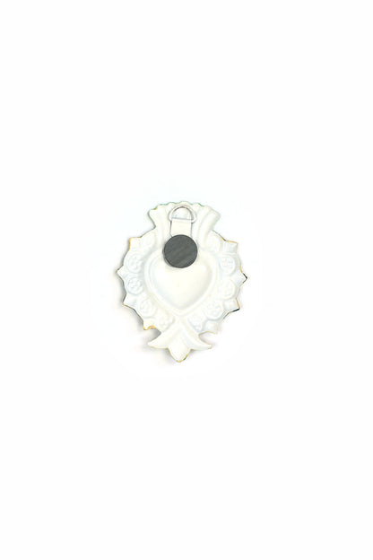 Corazon con puntas imán verde y amarillo