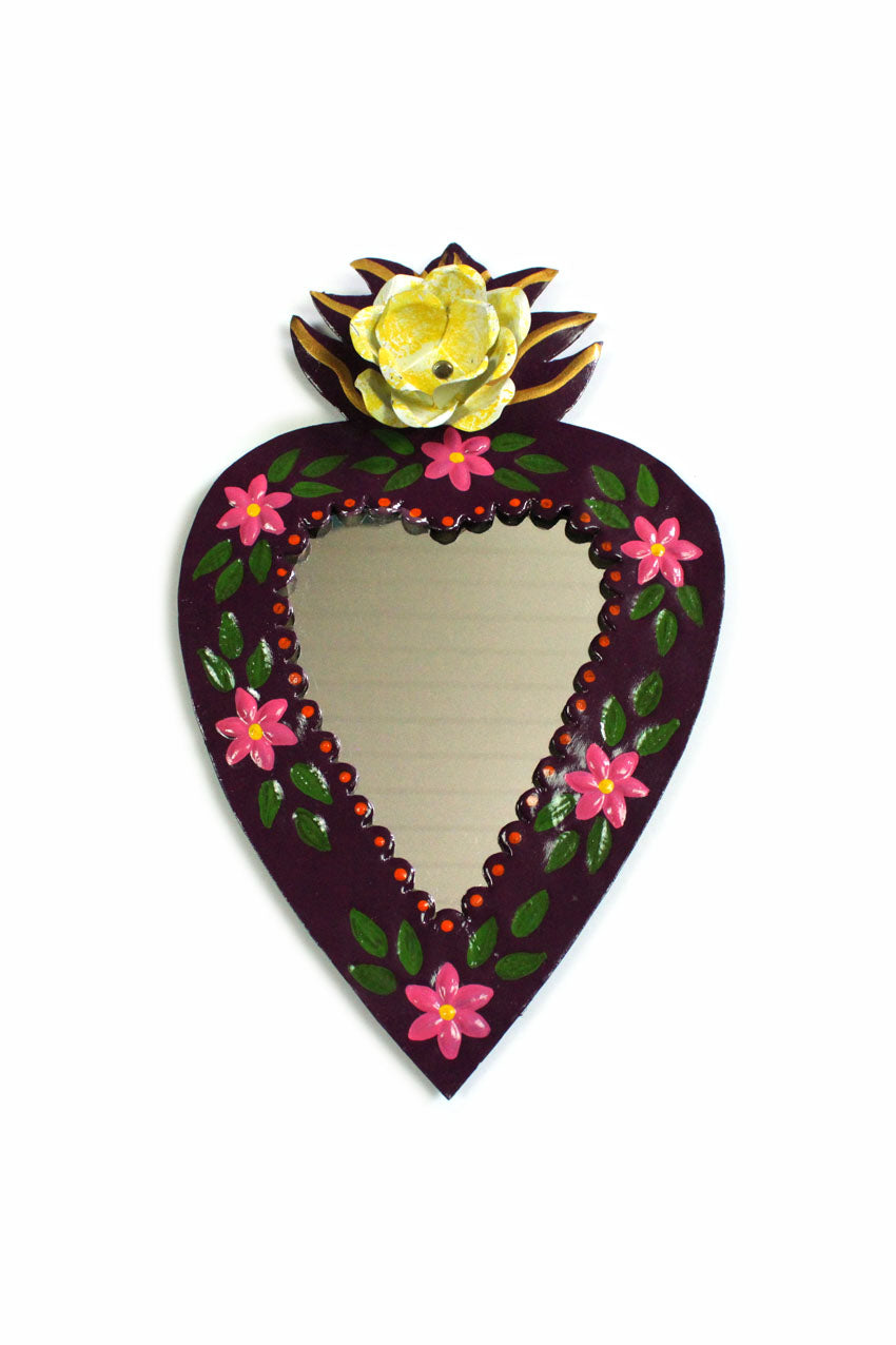 Espejo G corazón violeta