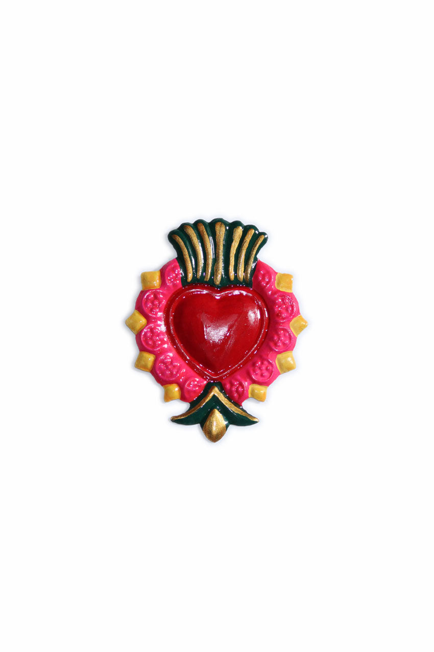 Imán corazón con puntas #16