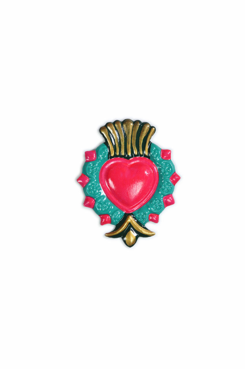 Imán corazón con puntas #19