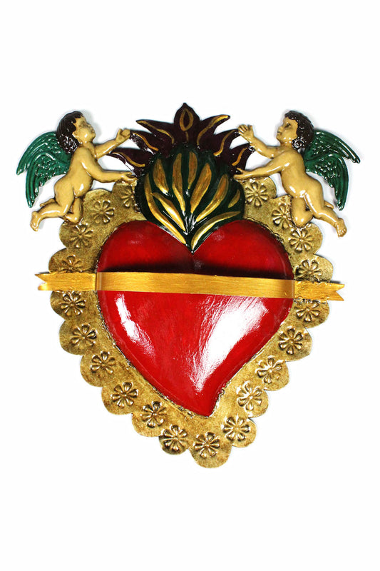 Corazón con ángeles.
