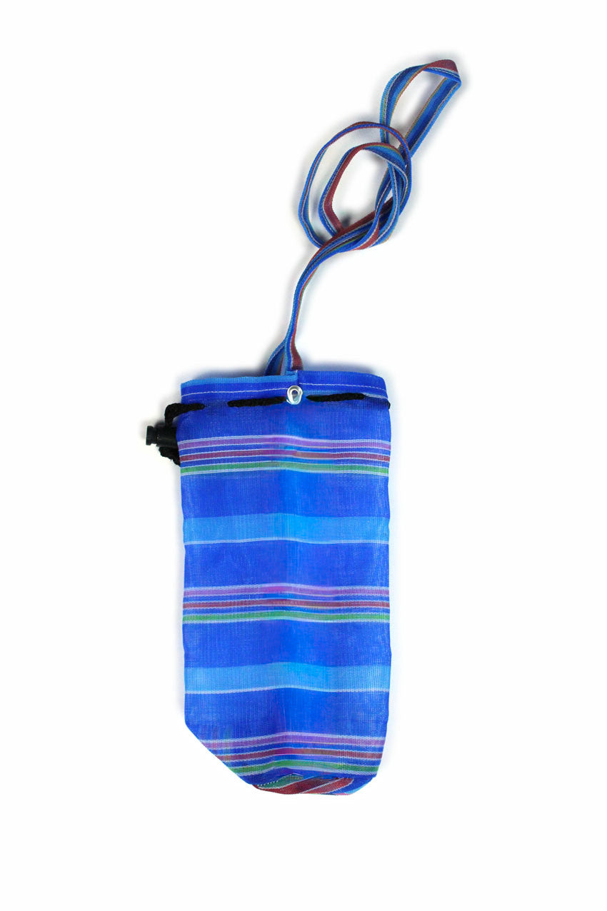 Bolsa portabotella azul