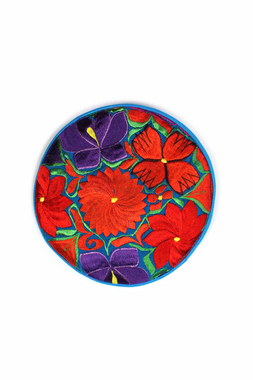 Tortillero azul floral