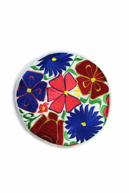 Tortillero blanco floral