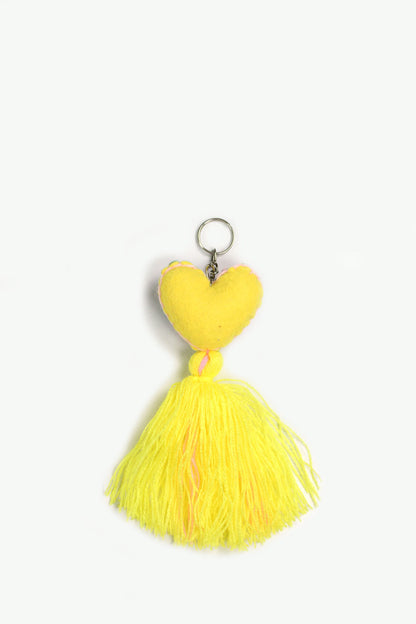Llavero corazón amarillo pastel