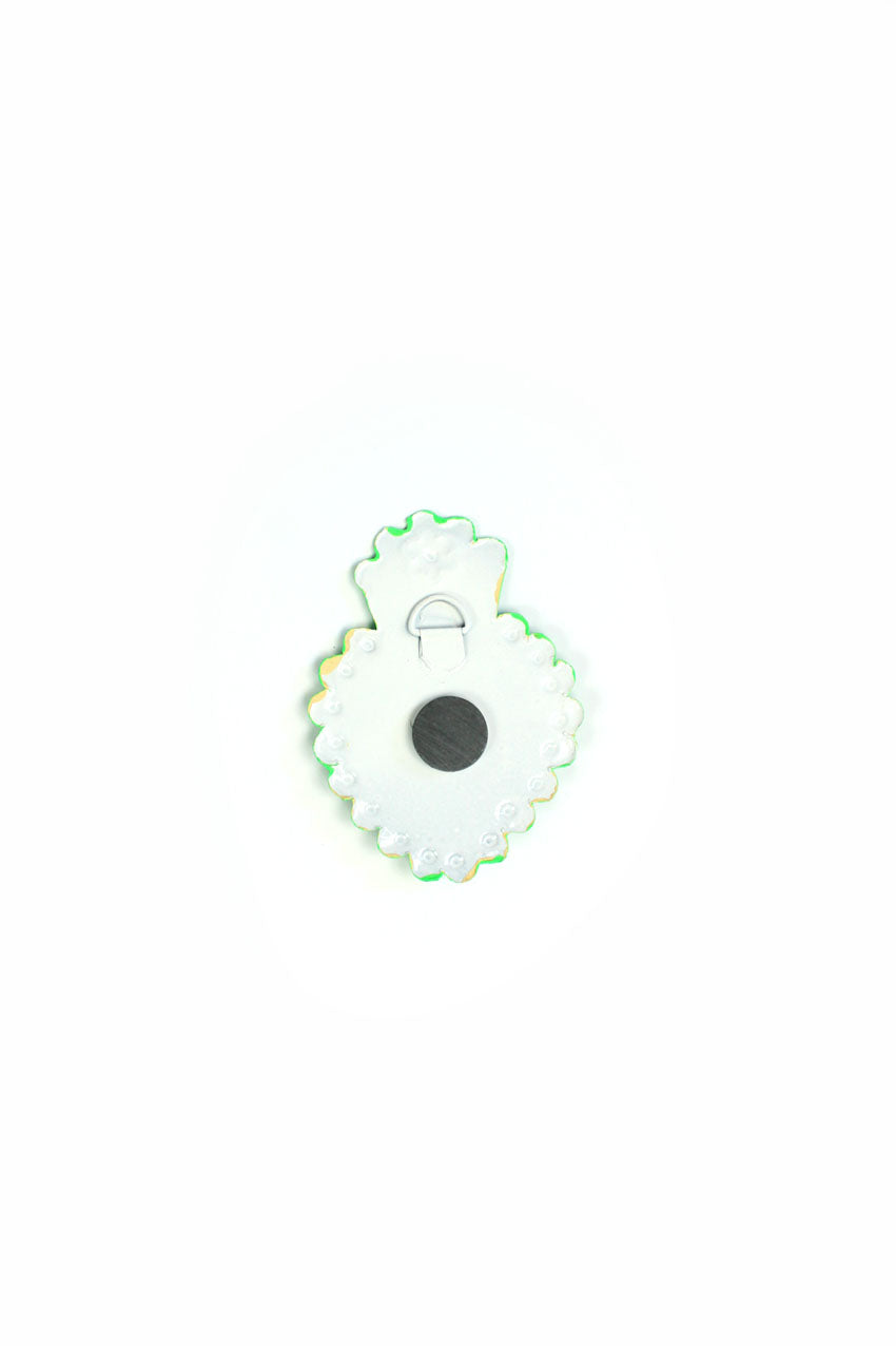Imán con forma de corazón verde
