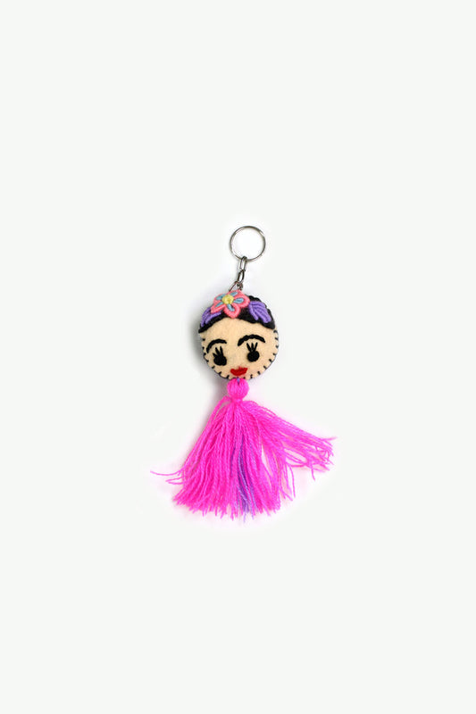Llavero Frida Rosa
